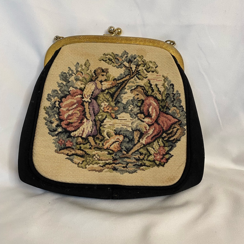 Vintage Floral Tapestry Bag